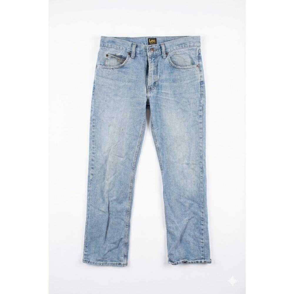 Vintage Lee High Waisted Jeans Relaxed Fit Tapered Leg Medium Wash Blue 32 x 32